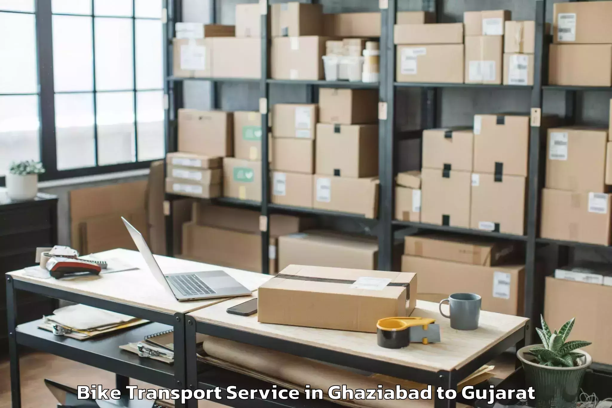 Book Ghaziabad to Nadiad Bike Transport Online